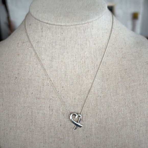 Tiffany & Co. Paloma Picasso Loving Heart Necklace Sterling Silver - Picture 3 of 8